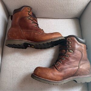 Chippewa Brown Leather Men's Boots